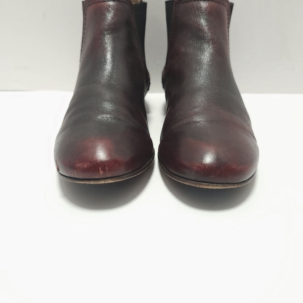 Frye Jillian Chelsea Womens Ankle Boots Size 8 M Oxblood Slip On Vintage Patina - Picture 4 of 10